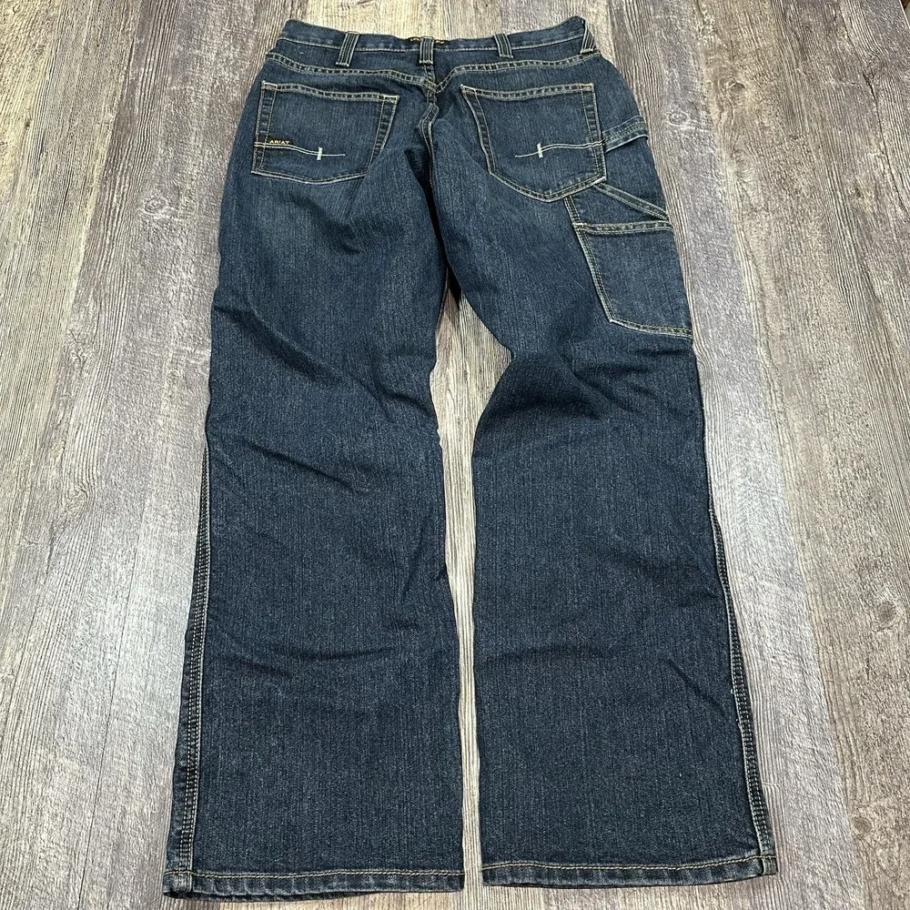ARIAT Rebar M4 Relaxed Boot Cut Jean Phantom Carpenter Men's Size 30x30 Workwear - Picture 10 of 15